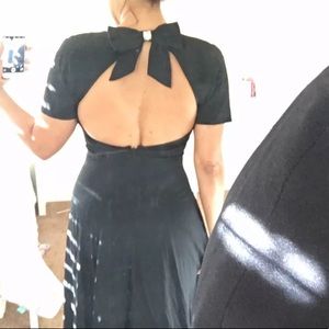 Vintage Dress VLV Pin 1940s 80s Cocktail Swing Bow